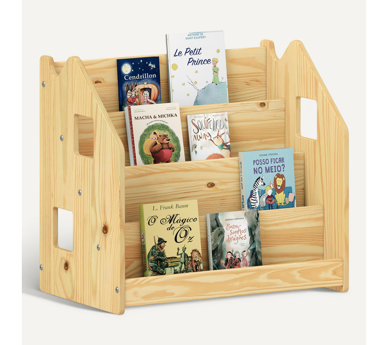 Bibliothèque Enfant Bruno En Pin Massif Coloris Naturel