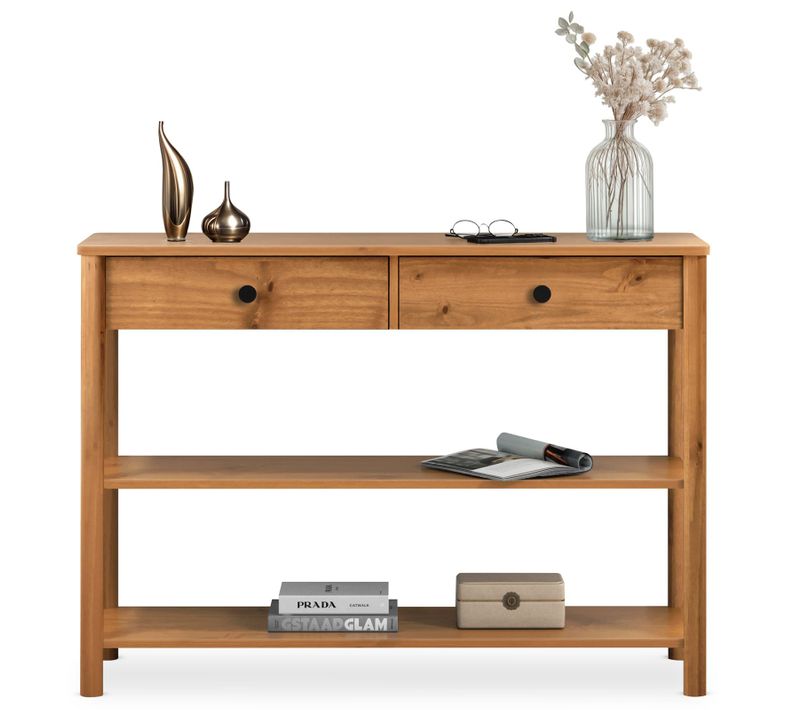 Table Console D'entrée Apoana L 110 Cm En Bois - Coloris Chêne