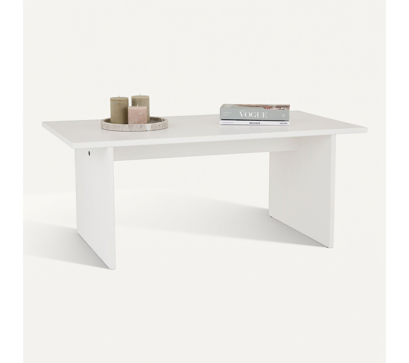 Table Basse Salto En Bois Massif - Blanc