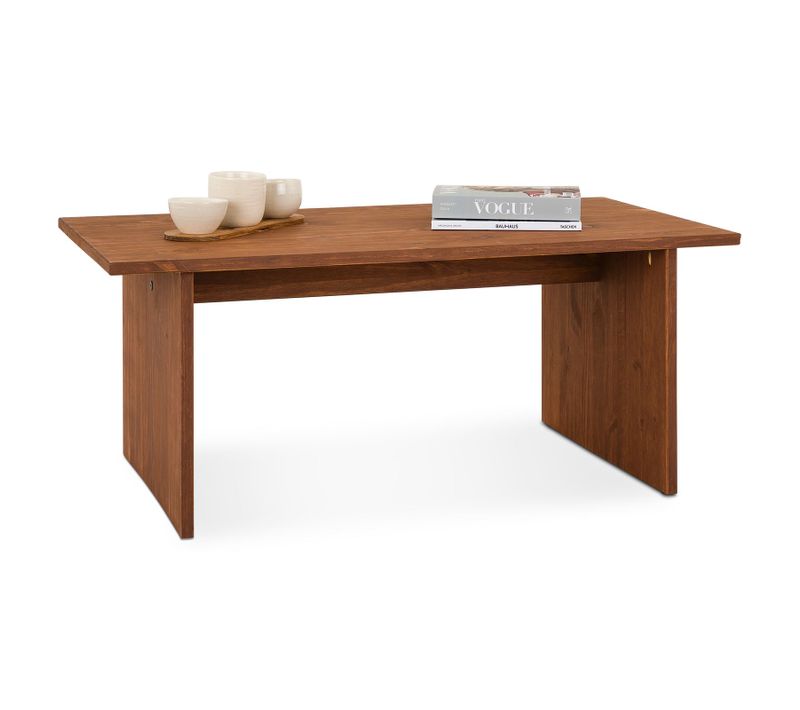 Table Basse Salto En Bois Massif - Brun Foncé