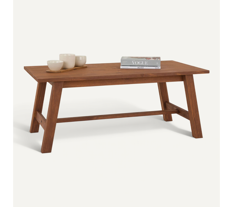 Table Basse Luzerna En Bois Massif - Brun Foncé