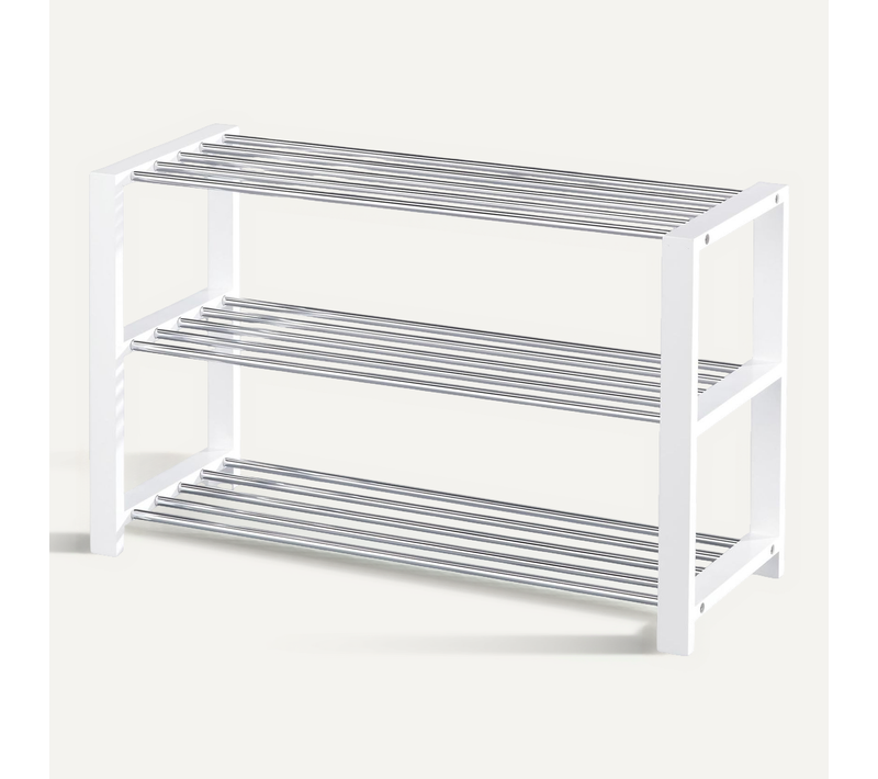 Etagère à Chaussures Arina, 3 Tablettes, Blanc