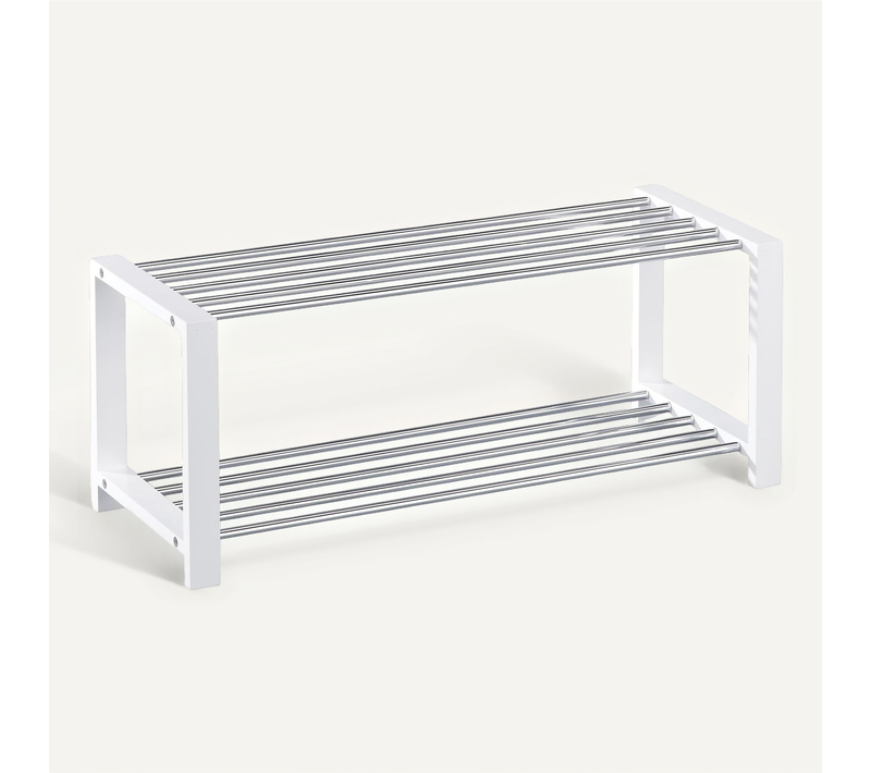 Etagère à Chaussures Arina, 2 Tablettes, Blanc