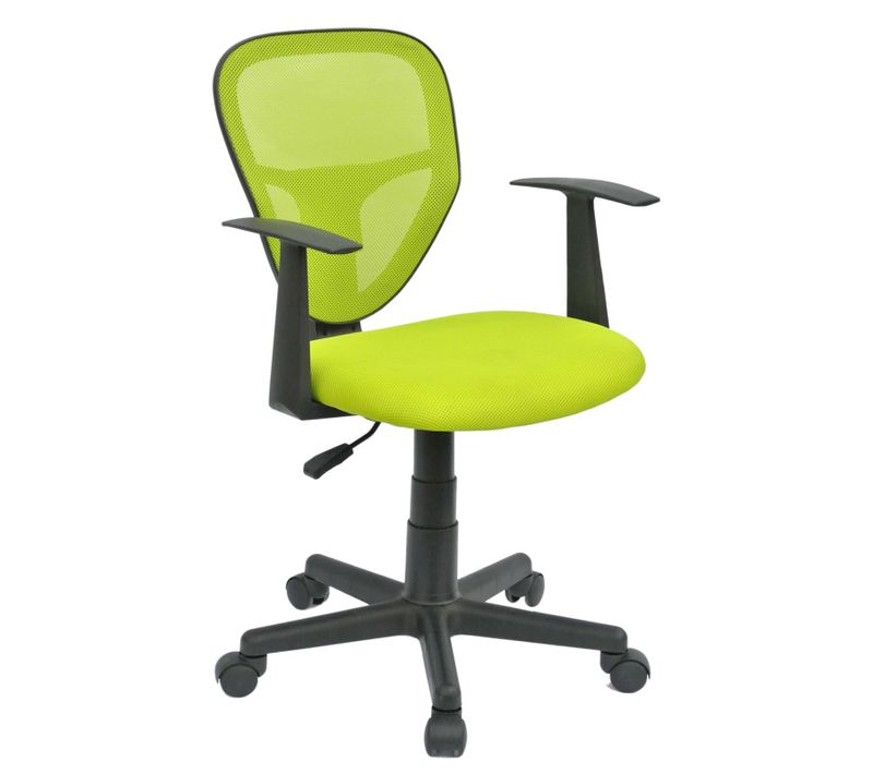 Chaise De Bureau Pour Enfant Studio Pivotant Et Ergonomique Avec Accoudoirs Hauteur Réglable, Vert