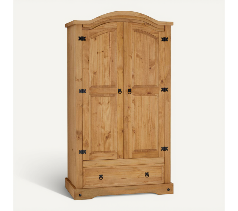 Armoire En Pin Salsa Style Mexicain, Avec 2 Portes Et 1 Tiroir