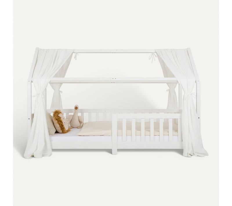 Lot De 2 Rideaux De Lit Nena, En Mousseline - Blanc