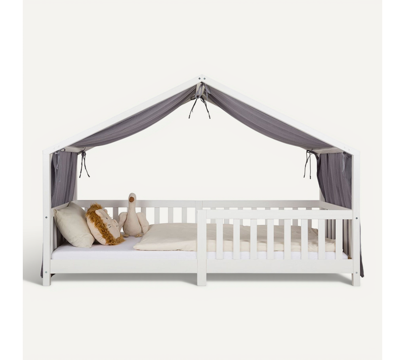 Rideau De Lit Lian, En Mousseline - Gris