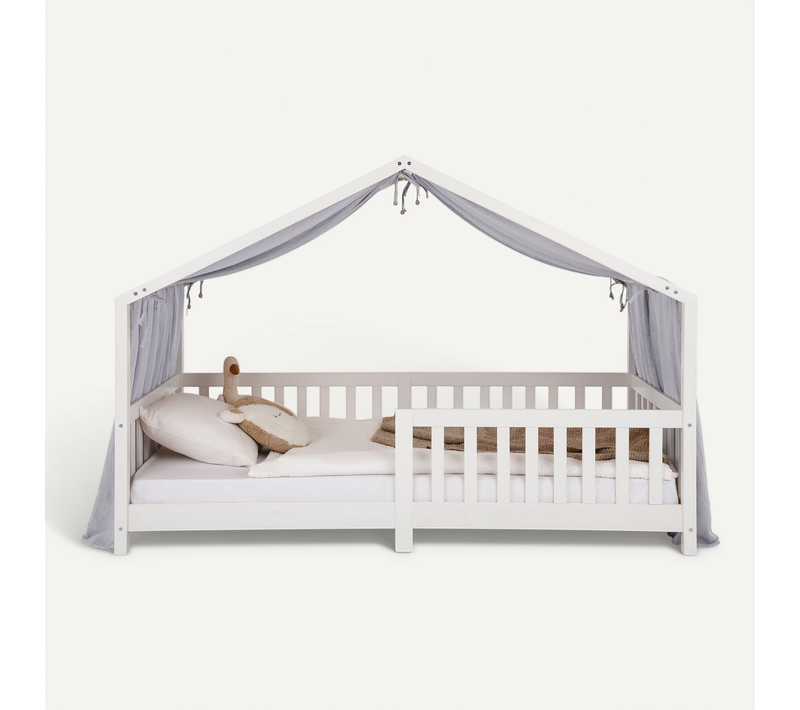 Rideau De Lit Lian, En Mousseline - Gris Clair