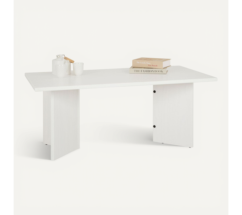 Table Basse Mesa, En Pin Massif - Blanc