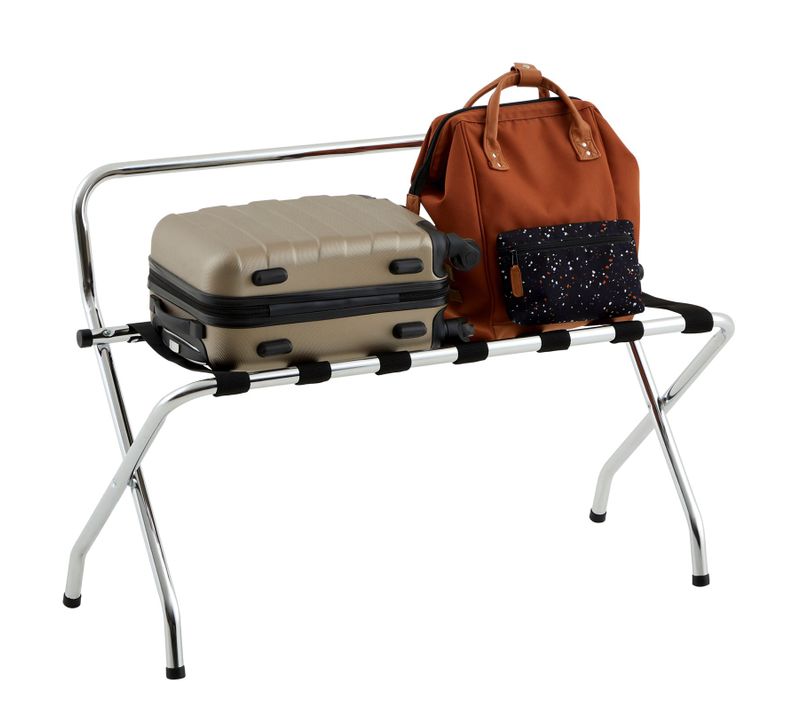 Porte-valise, Structure Pliable En Métal Chromé