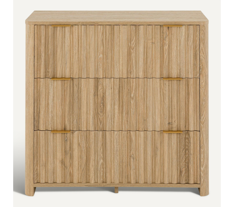 Commode Ella L 78 Cm 3 Tiroirs - Coloris Chêne