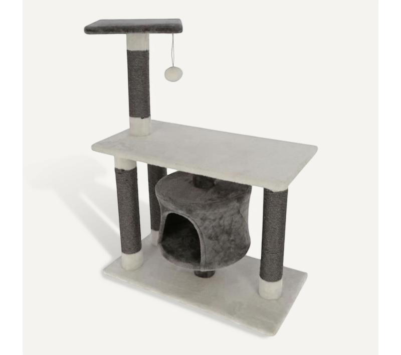 Arbre A Chat Jade Darklight, 96 Cm, Blanc/gris