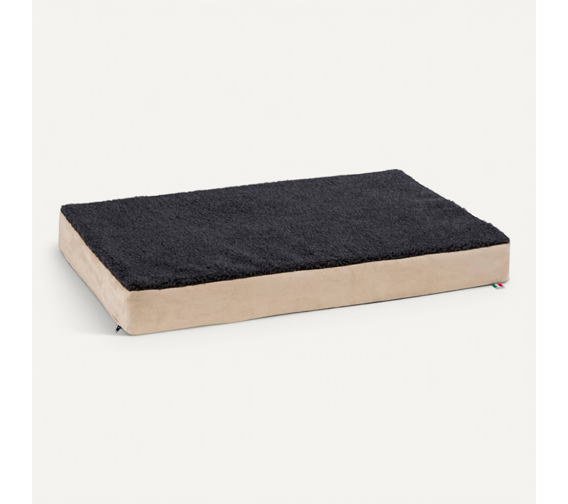Matelas En Mousse Pour Chiens 115 X 75 Cm Beige Et Gris 80328