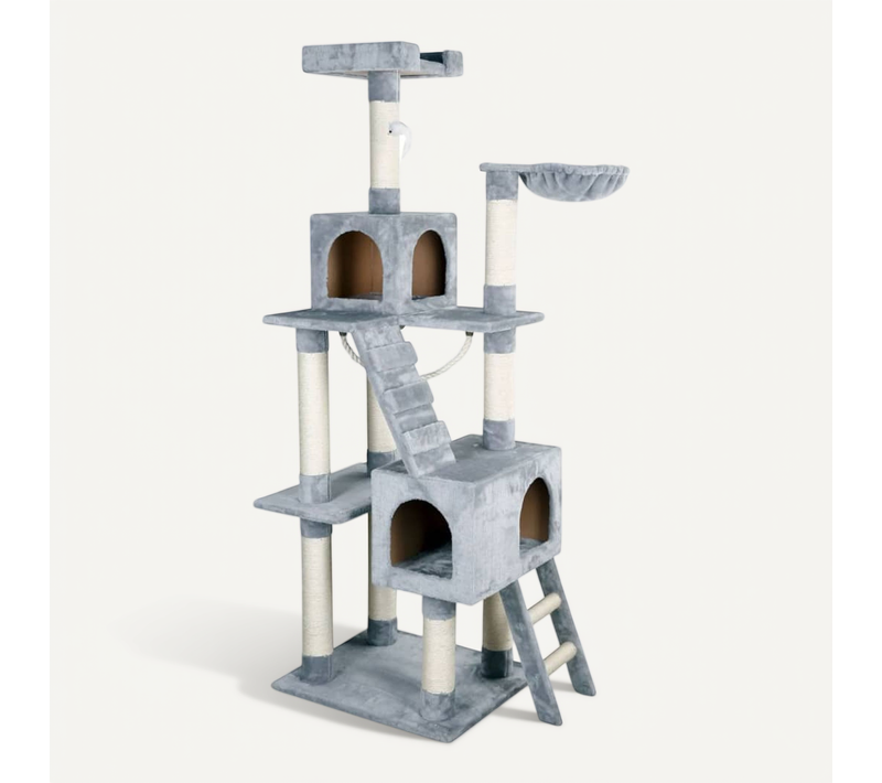 Arbre À Chat Square 178 Cm Gris Clair
