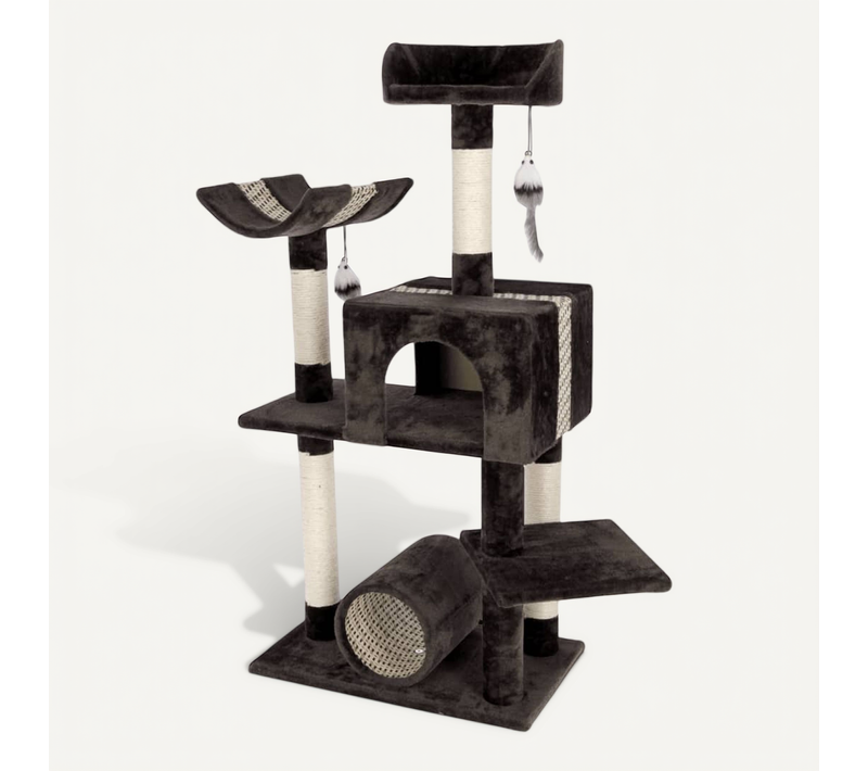 Arbre À Chat Safari Big 122 Cm Marron Foncé