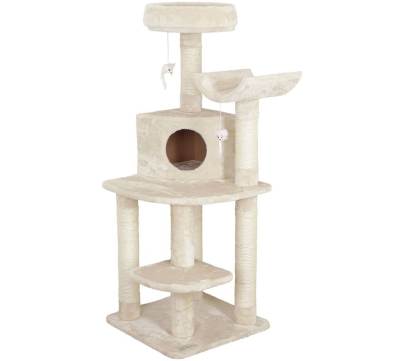Arbre À Chat D'angle Zirkonia 130 Cm Crème