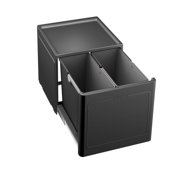 Poubelle De Cuisine Encastrable Blanco Botton Pro 45/2 Manuell - 2x13 Litres
