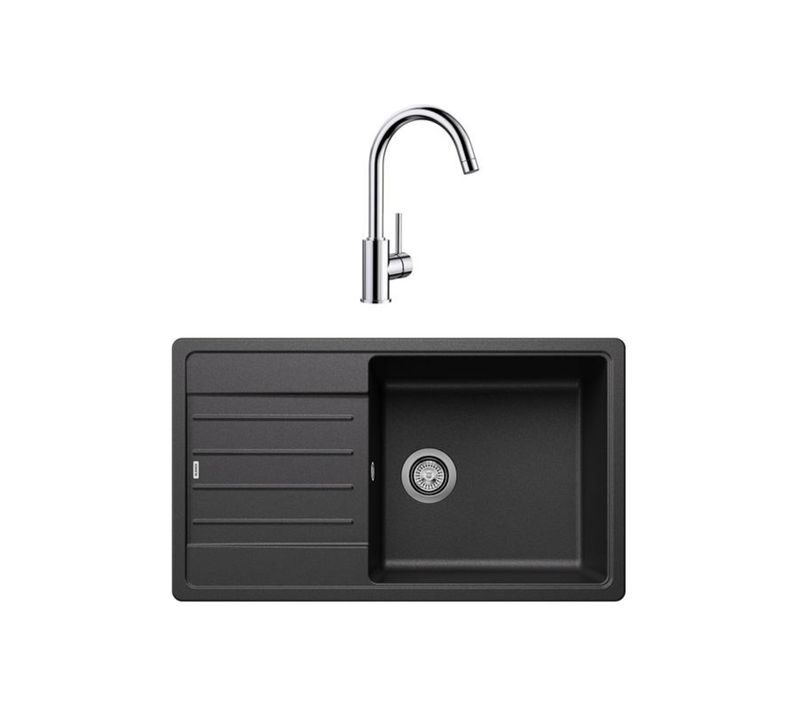 Pack évier Anthracite Et Mitigeur Chromé 528436