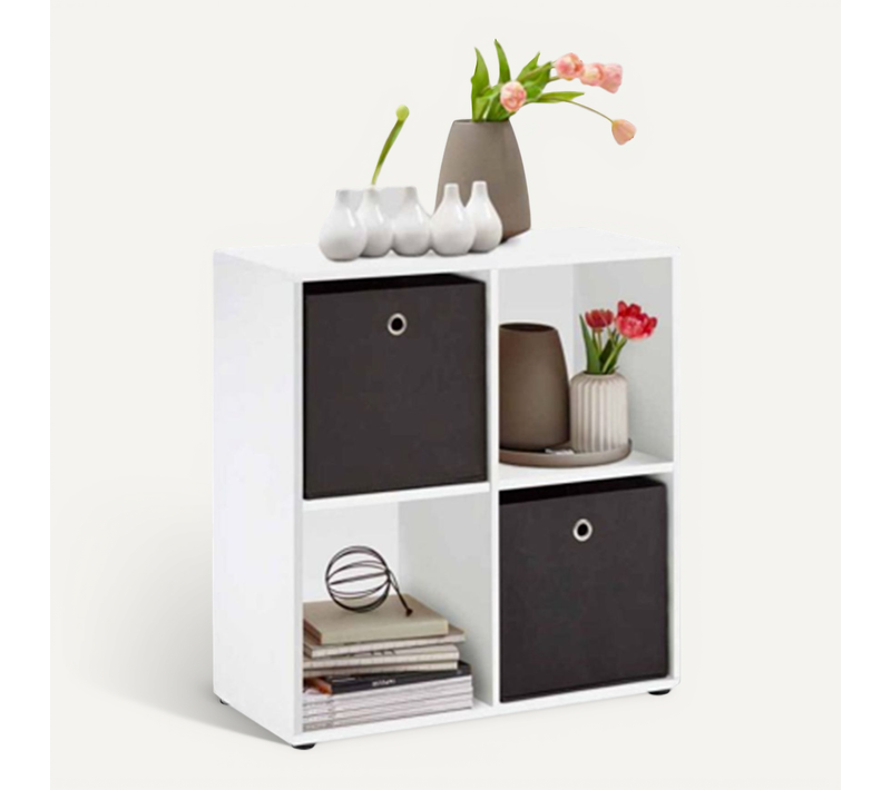 étagère 4 Cases Design "gaman" 70cm Blanc