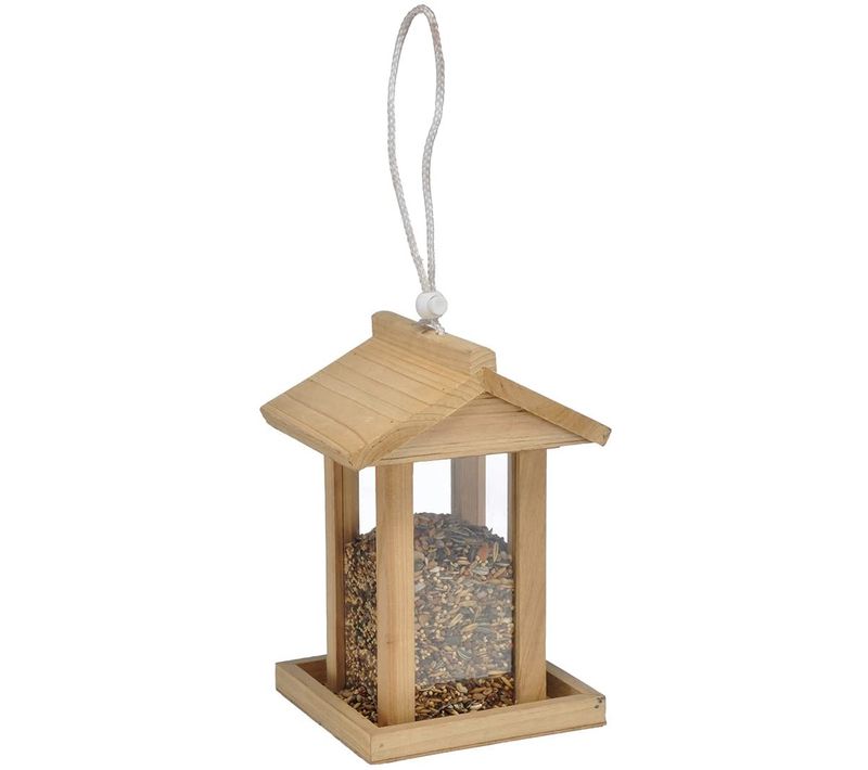 Mangeoire À Oiseaux En Bois Et Plexiglas