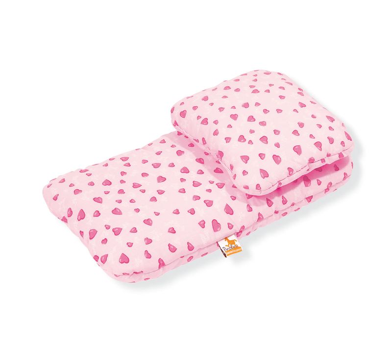 Literie Pour Voitures De Poupée « herzchen », Rose, à 2 Éléments