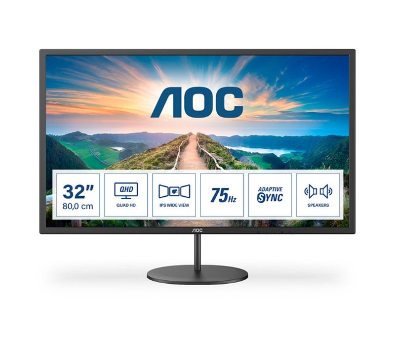 Écran PC V4 Q32v4 31.5" LED 2k Ultra Hd 4 Ms Noir