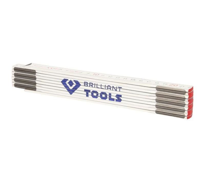 Metre Pliant Composé De 10 Brins - Embouts Laitonnés - Graduation Millimétrique Recto Verso