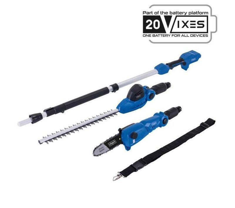 Outil 2-en-1 Sans Fil Élagueuse Et Taille-haies 20 V à Manche Télescopique