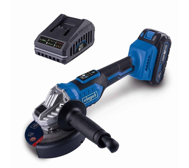 Meuleuse D’angle Sans Fil 20v 125 Mm Avec Starter Kit 2 Ah
