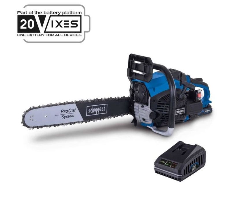 Tronçonneuse Thermique 56 Cm3 - Guide 51 Cm, Démarrage Électrique, Starterkit