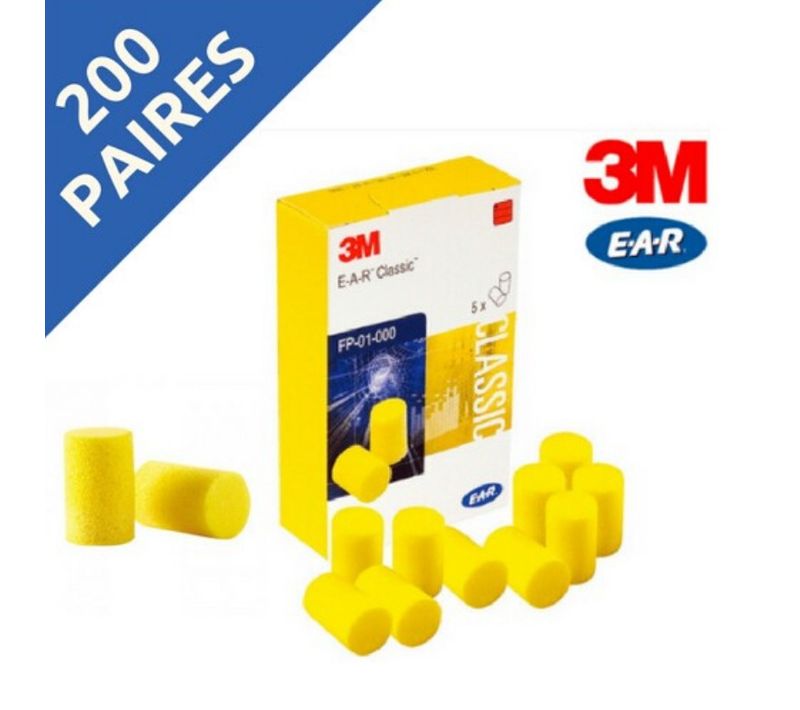 Bouchons D'oreilles En Mousse 3m Ear Classic, 200 Paires