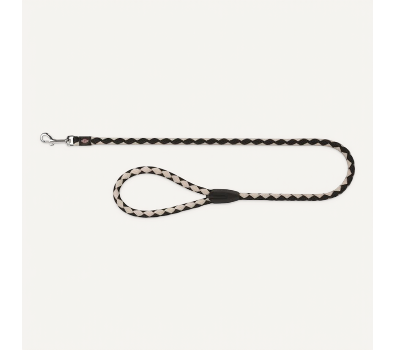 Laisse Cavo 1 M Ø12 Mm Noir Et Gris Argenté Pour Chien