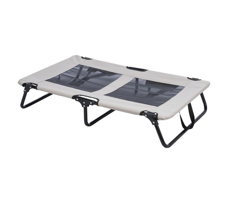 Chaise Longue Pour Chien 79x19x50 Cm Gris Et Noir