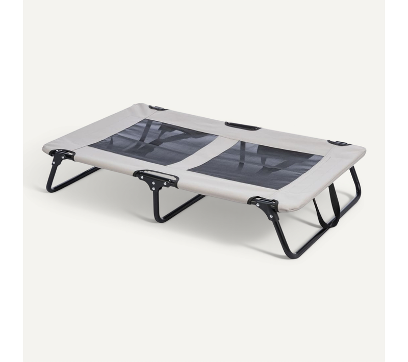 Chaise Longue Pour Chien 99x19x60 Cm Gris Et Noir