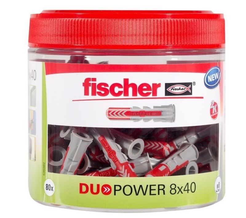 Cheville Tous Matériaux Duopower 8x40 Mm - Rounbox De 80 Pieces