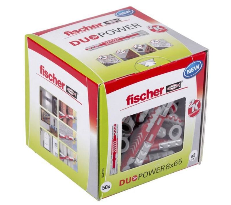 Cheville Tous Matériaux Duopower 8x65 Mm - Boîte De 50