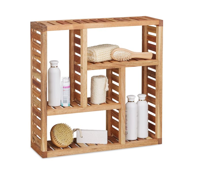 Etagère Murale Salle De Bain Bois Noyer