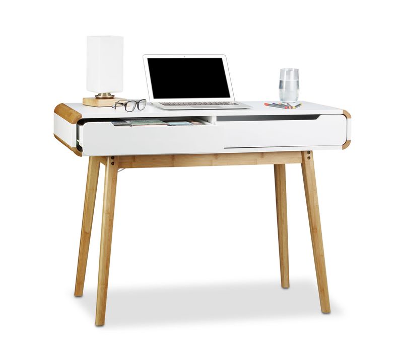 Bureau Tiroirs En Bois Table Ordinateur