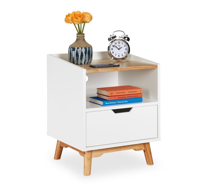 Table De Chevet Blanche Avec Tiroir