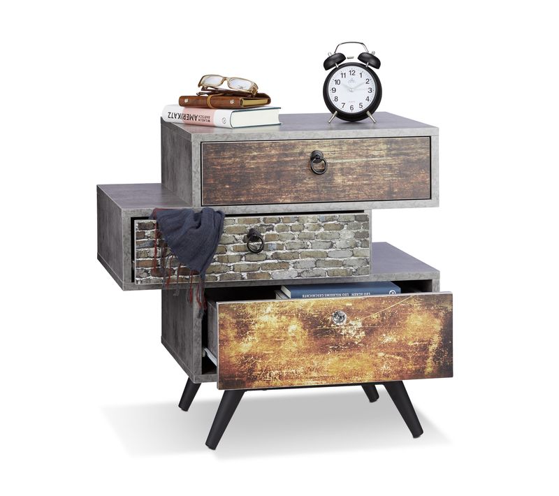 Commode Vintage Avec 3 Tiroirs