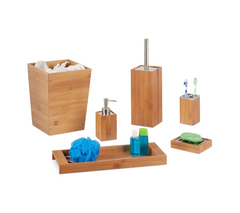 Set Salle De Bain 6 Pièces Bambou