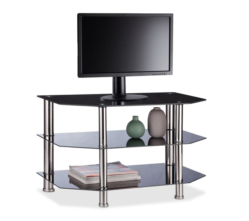 Table TV Verre Noir