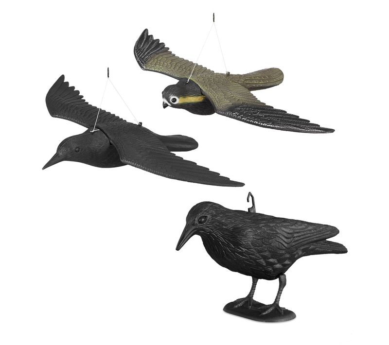 Lot De 3 Corbeaux De Jardin Anti-pigeon