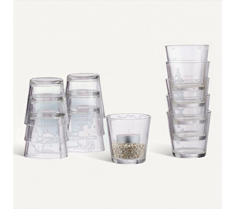 Verres à Bougies Chauffe-plat Lot De 24