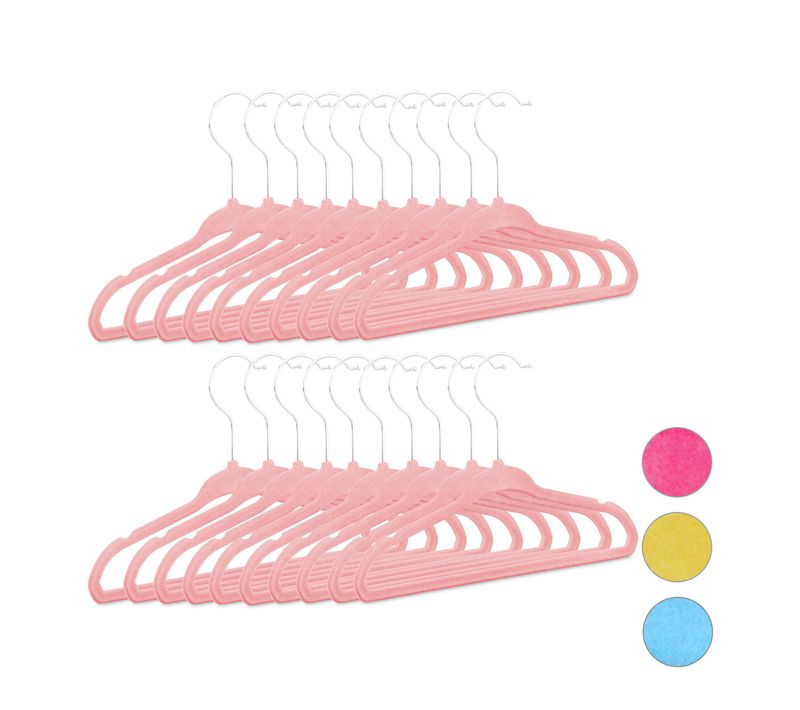 60 Cintres Pour Enfants, Couleur Rose