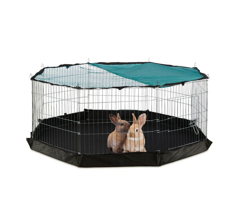 Enclos Avec Couverture Et Bâche Au Sol