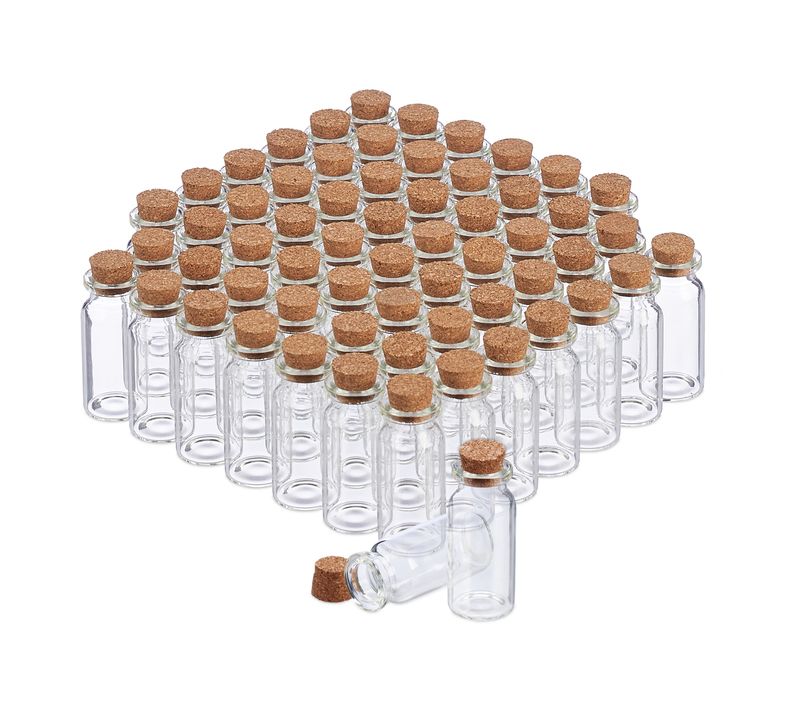 Lot De 240 Flacons Verre Avec Bouchon