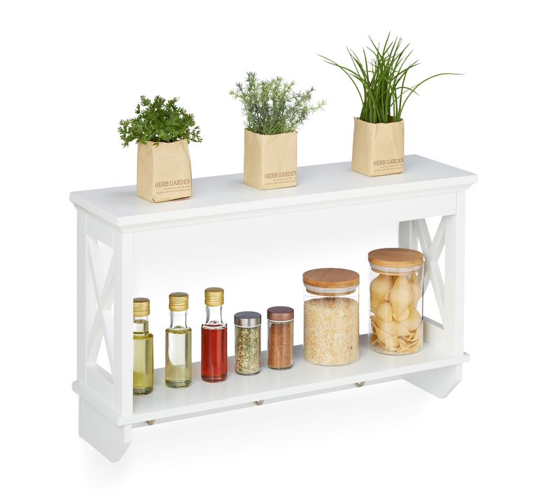 Etagère Murale Avec 3 Crochets