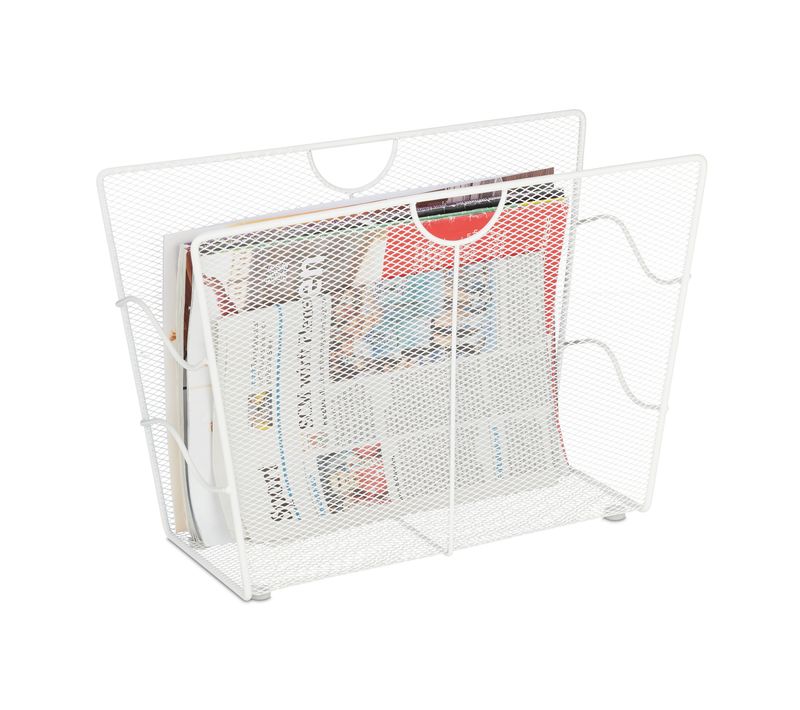 Porte-revue Métal Blanc