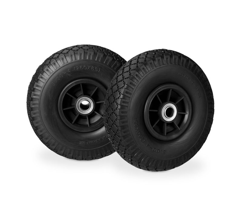 4x Roues De Brouette 3.00-4 Noir